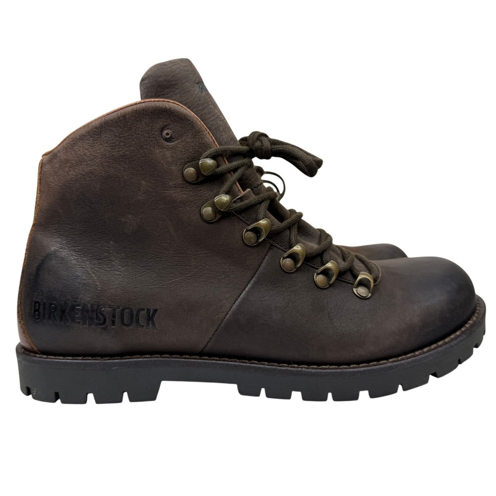 Birkenstock Men's Brown Distressed Leather Lace Up Ankle Boots EU 42 US 9